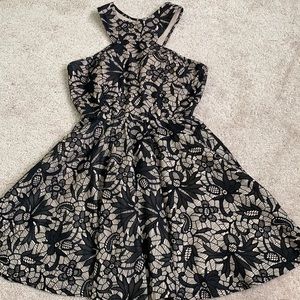 Short black laced dress